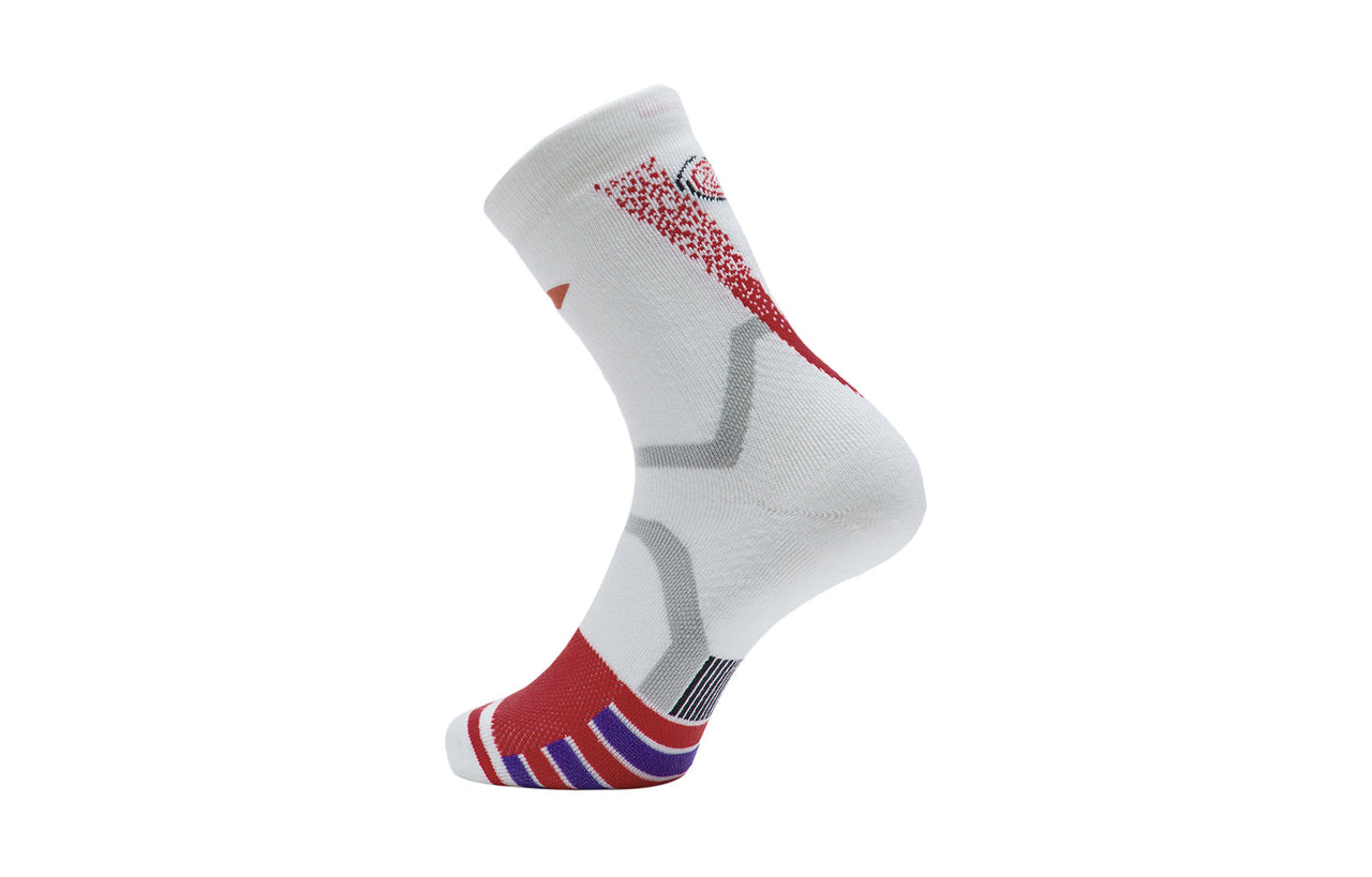 Li-Ning Basketball Mid Cut Socks 'White Red' AWLS265-2