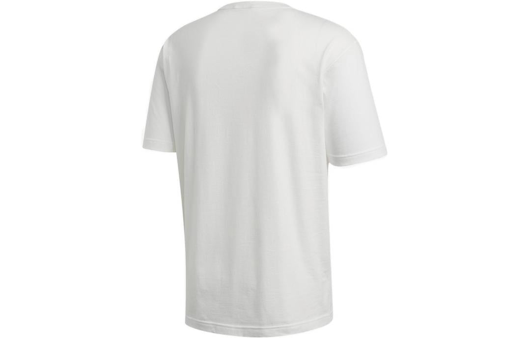 Men's adidas originals Logo Printing Round Neck Pullover Short Sleeve White T-Shirt FM2223
