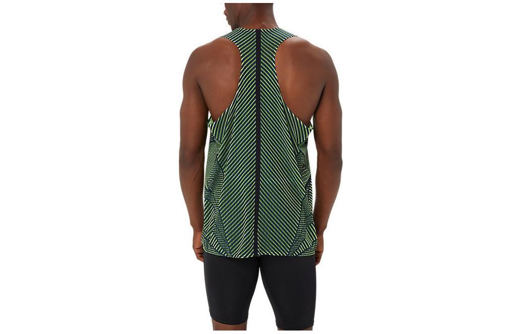 ASICS ACTIBREEZE Singlet Asia Sizing 'French Blue Safety Yellow' 2091A664-410