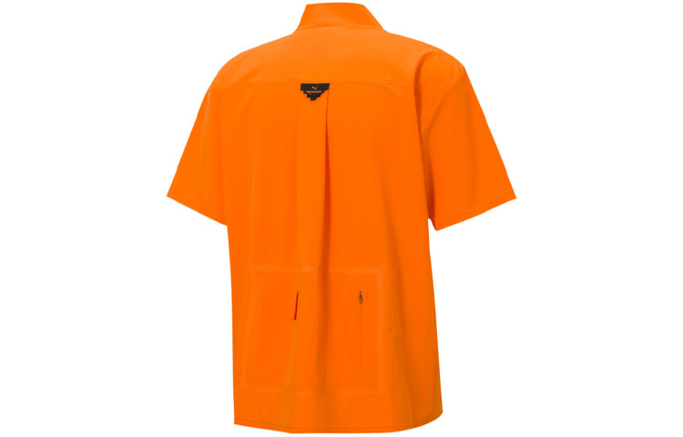 PUMA x Pronounce Graphic V Neck Short Sleeve T-Shirt 'Orange Black' 532153-29