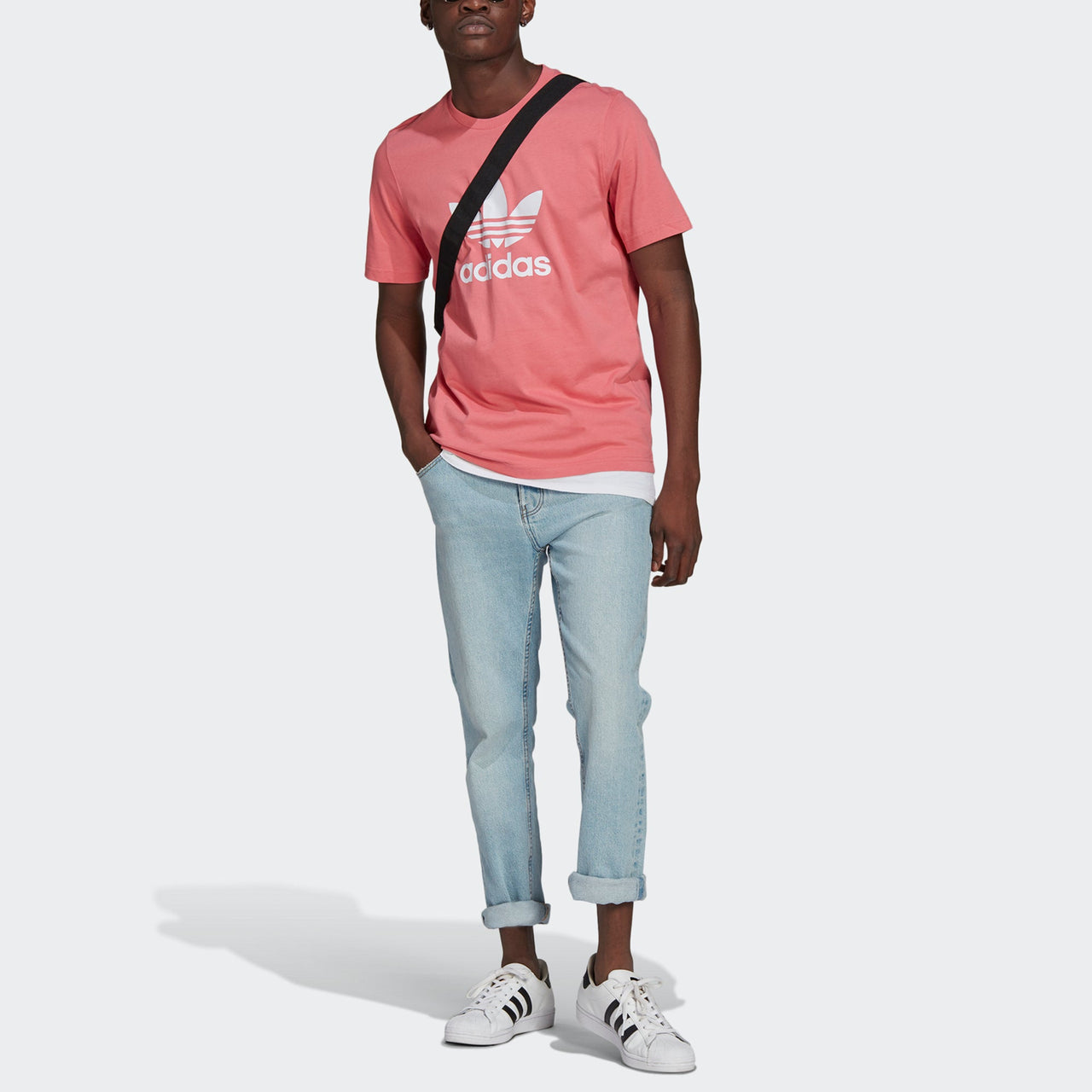 adidas originals Trefoil Logo Short-Sleeve Men's Red GP1022