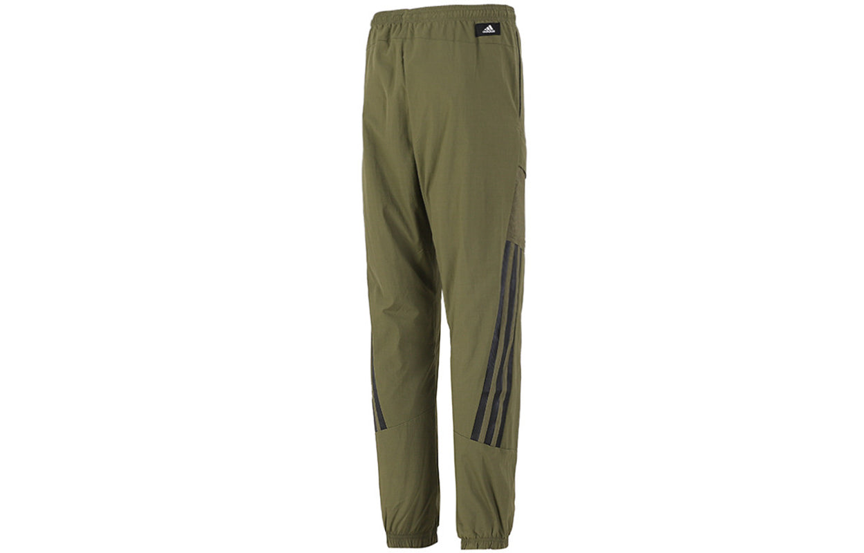 Men's adidas Side Pocket Bundle Feet Sports Pants/Trousers/Joggers Military Green H65368