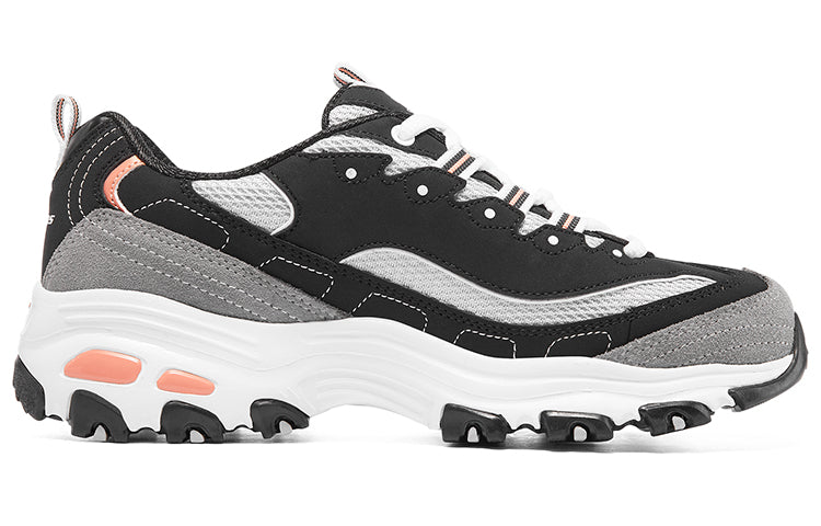 (WMNS) Skechers D'Lites 1.0 'Black White Gray' 11947-BKWG