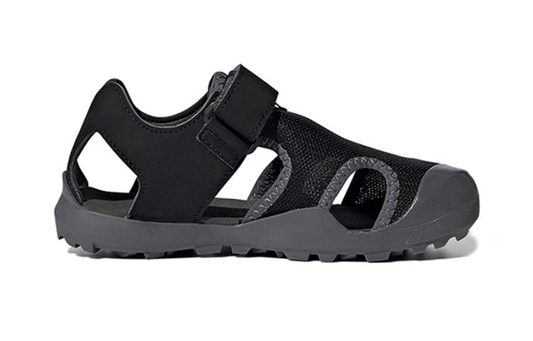 (GS) adidas Captain Toey K Black Sandals EF2241