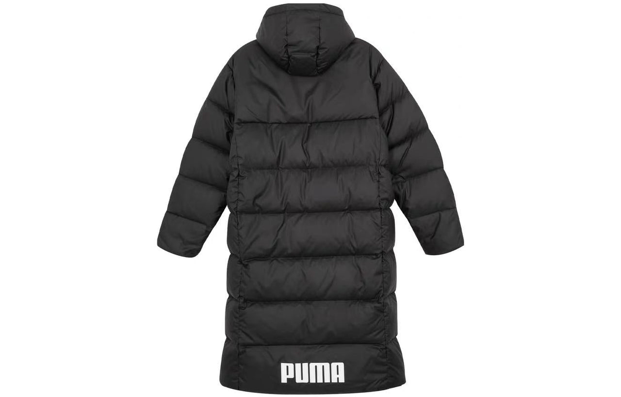 PUMA Long Oversized Down Coat 'Black White' 587721-01