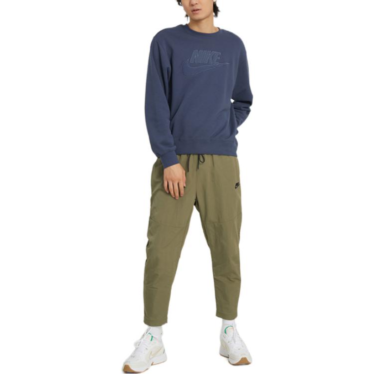Men's Nike Sportswear Tech Essentials Solid Color Logo Embroidered Drawstring Lacing Casual Pants/Trousers Black DQ4344-222