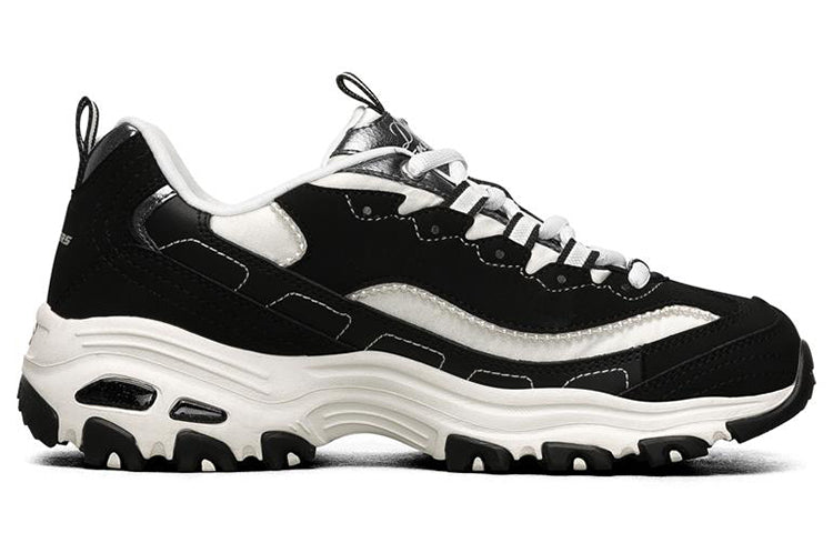 (WMNS) Skechers D Lites 1.0 Low Chunky Shoes Black 149463-BKW
