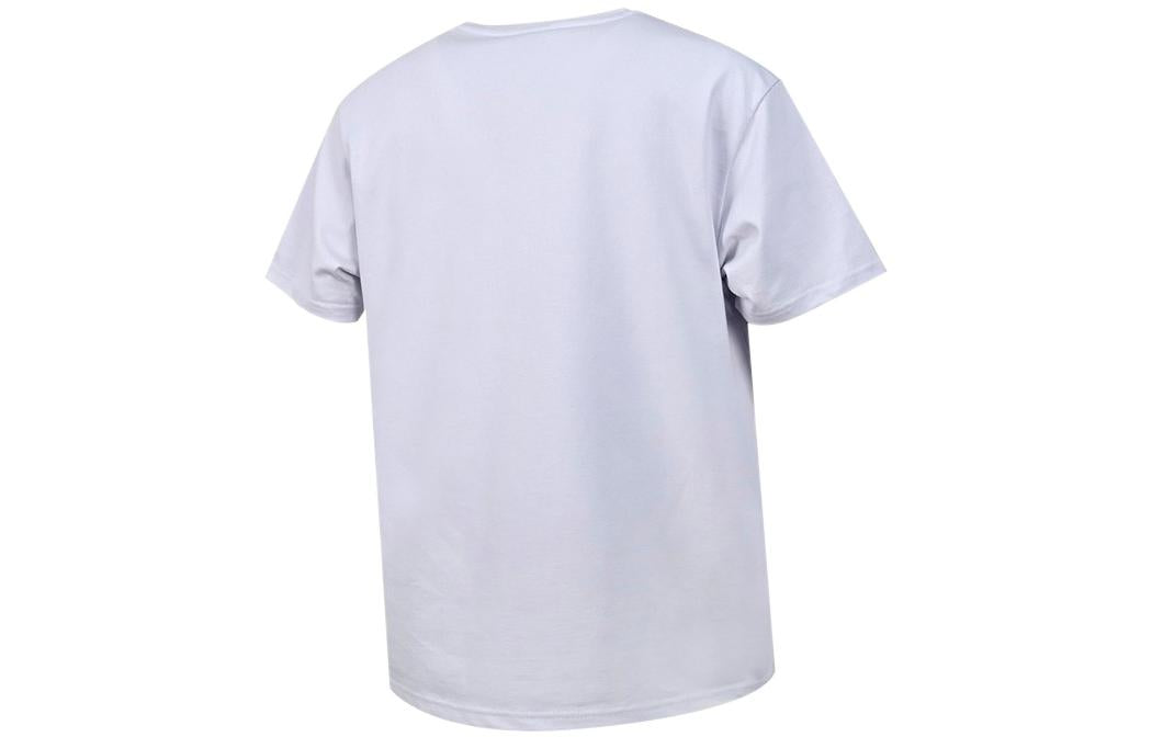 New Balance Logo Embroidered Knit Sports Round Neck Short Sleeve Couple Style Purple AMT21548-LIA