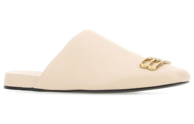 (WMNS) Balenciaga Leather Cosy Slipper 'Sand' 718831WDAT12080