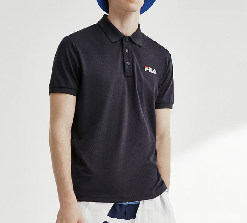 FILA Logo Embroidered Short Sleeve polo Blue F11M028126F-NV