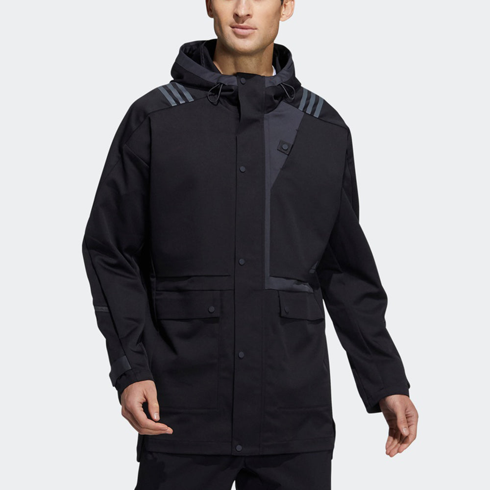 adidas Cargo Pocket Sports Hooded Jacket Black H40227