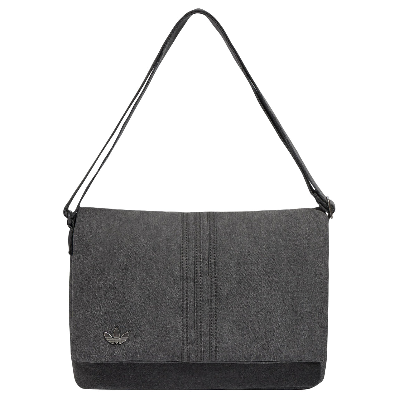 adidas Originals Embossed Trefoil Logo Shoulder Bag 'Charcoal Grey' LD6377