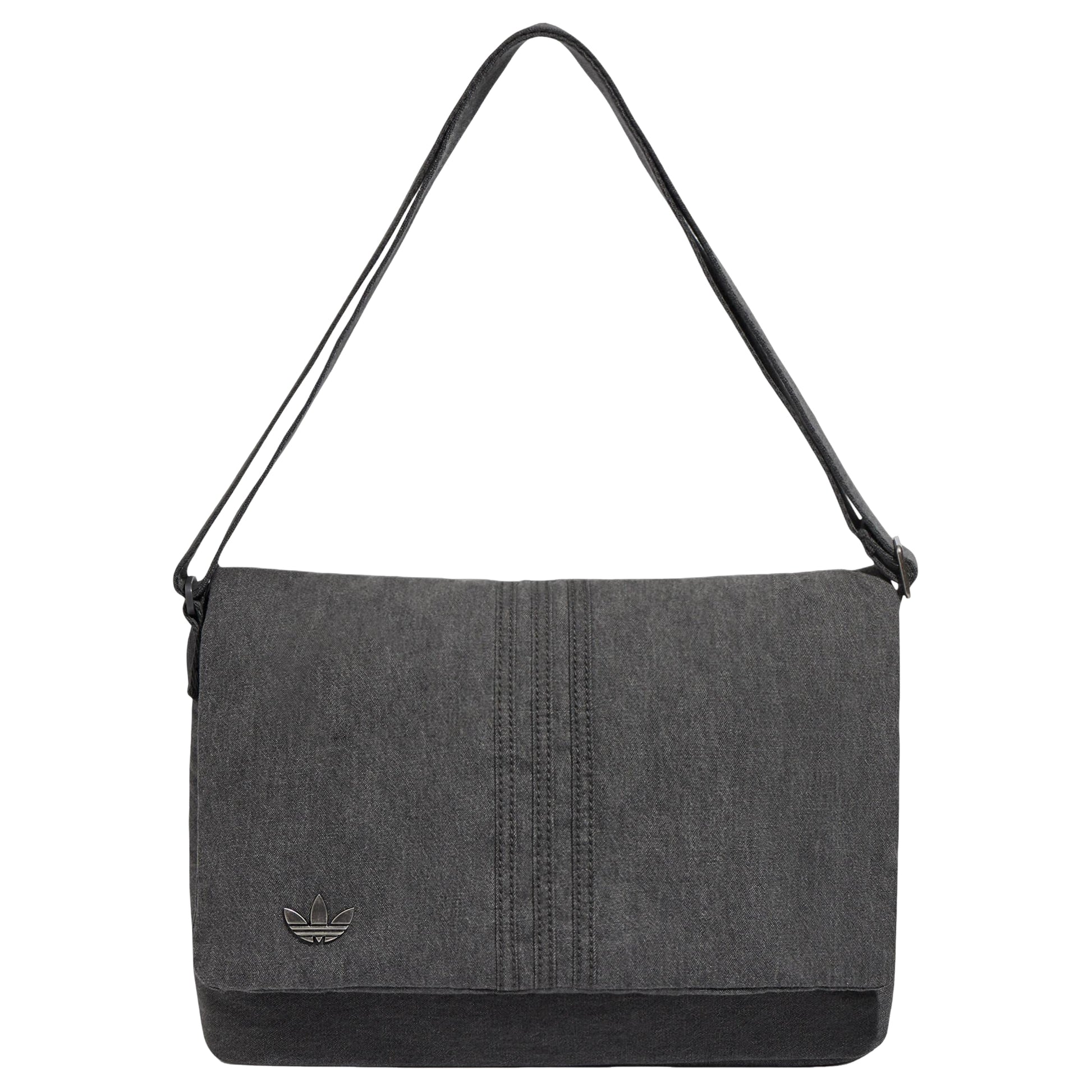 adidas Originals Embossed Trefoil Logo Shoulder Bag 'Charcoal Grey' LD6377