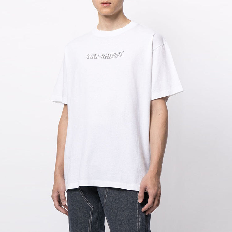 Off-White SS21 Pascal Painting Printing Pullover Short Sleeve White OMAA038R21JER0090131