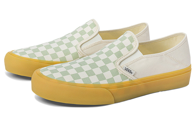 Vans Slip-on Casual Low Tops Skateboarding Shoes Unisex Green White VN0A5HYQQ4J