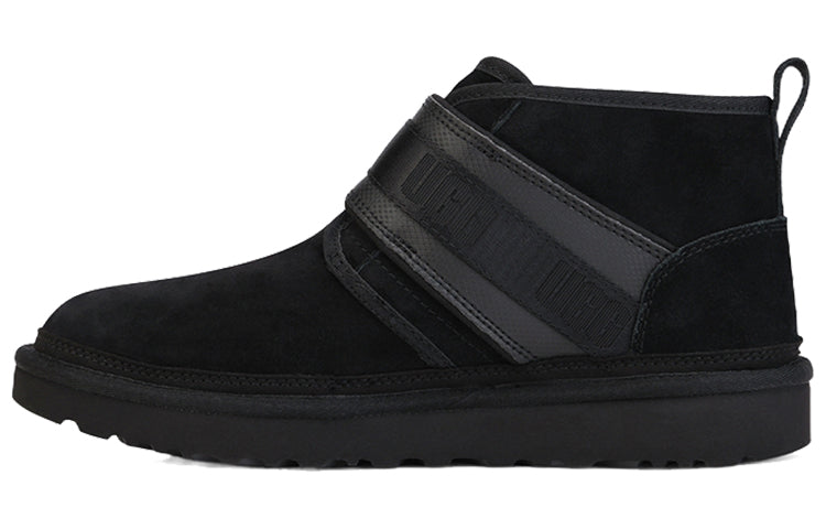 UGG Neumel Snapback Buckle Fleece Lined Snow Boots Black 1118570-BLK