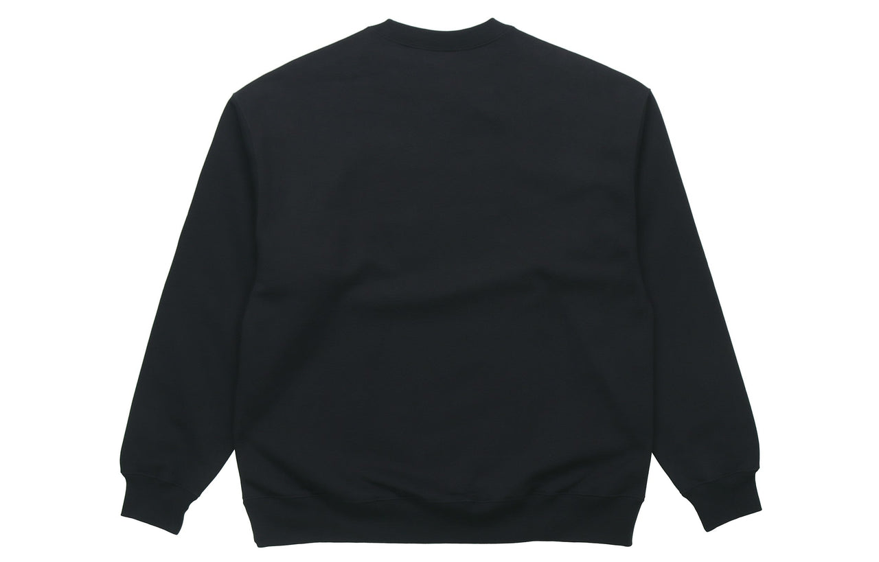 Stussy x Nike Crossover Embroidered Alphabet Logo Loose Pullover Round Neck Fleece Lined Unisex Asia Edition Black DC4199-010