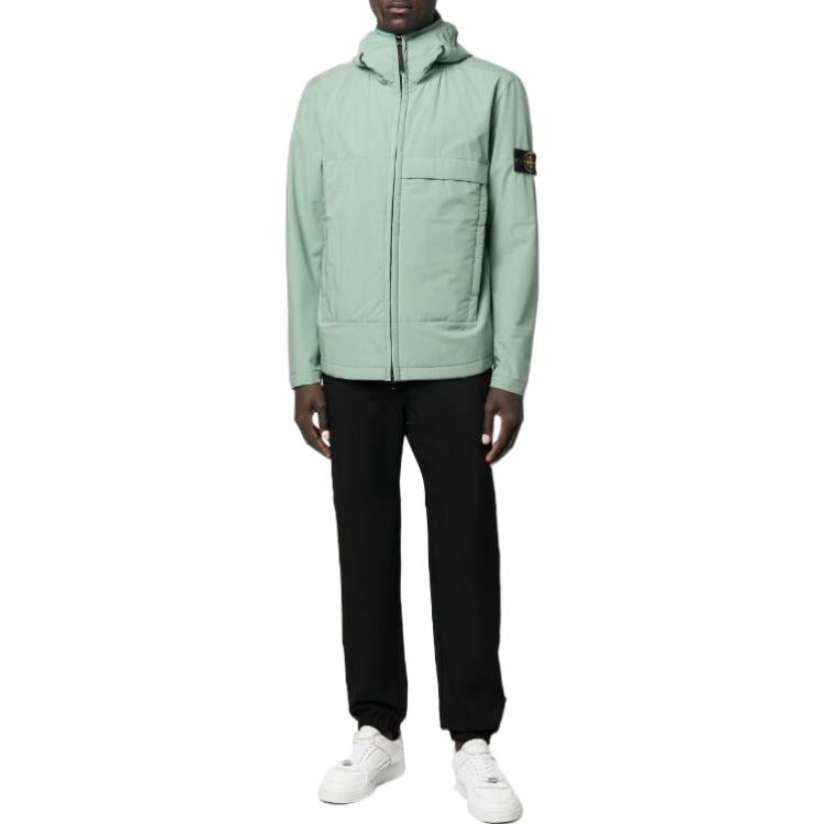 STONE ISLAND Soft-Shell Primaloft Hooded Jacket 'Sage' 771540527-V0055