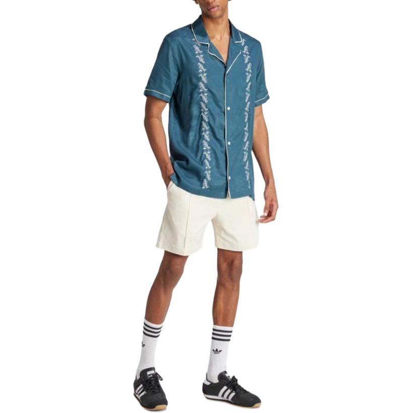 adidas Originals Leisure Bowling Shirt Asia Sizing 'Teal' IR8401