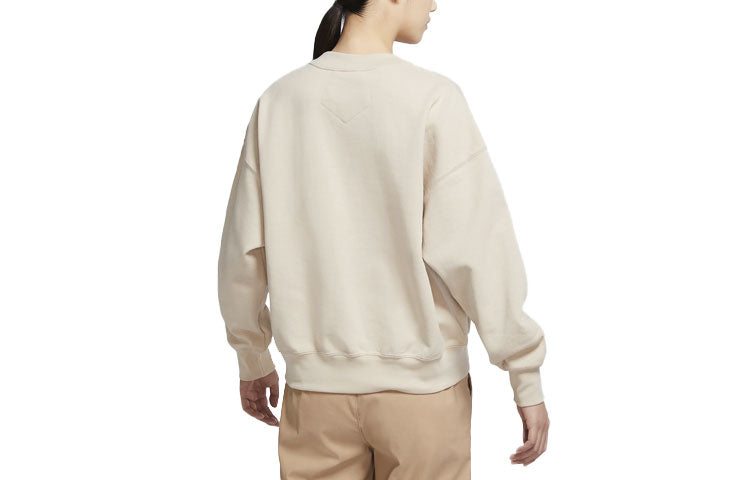 (WMNS) Air Jordan Essential Fleece Crew Top 'Beige' DM5190-126