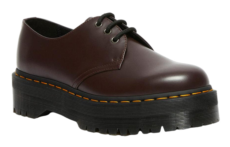 Dr. Martens 1461 Smooth Leather Platform Shoes 'Wine Red' 27332626