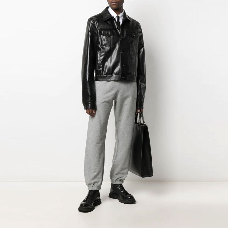 Off-White SS21 Arrow Logo Slim Fit Sports Pants Loose Fit Gray OMCH029S21FLE0030810