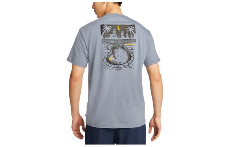 Nike Back Cartoon Printing Round Neck Casual Short Sleeve Blue DR1240-493