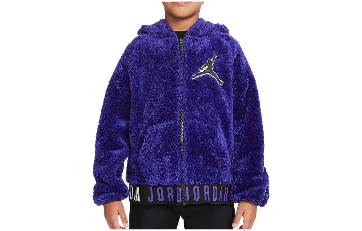 (GS) Air Jordan Jumpman Fur Jacket 'Purple Blue' HA5337-400