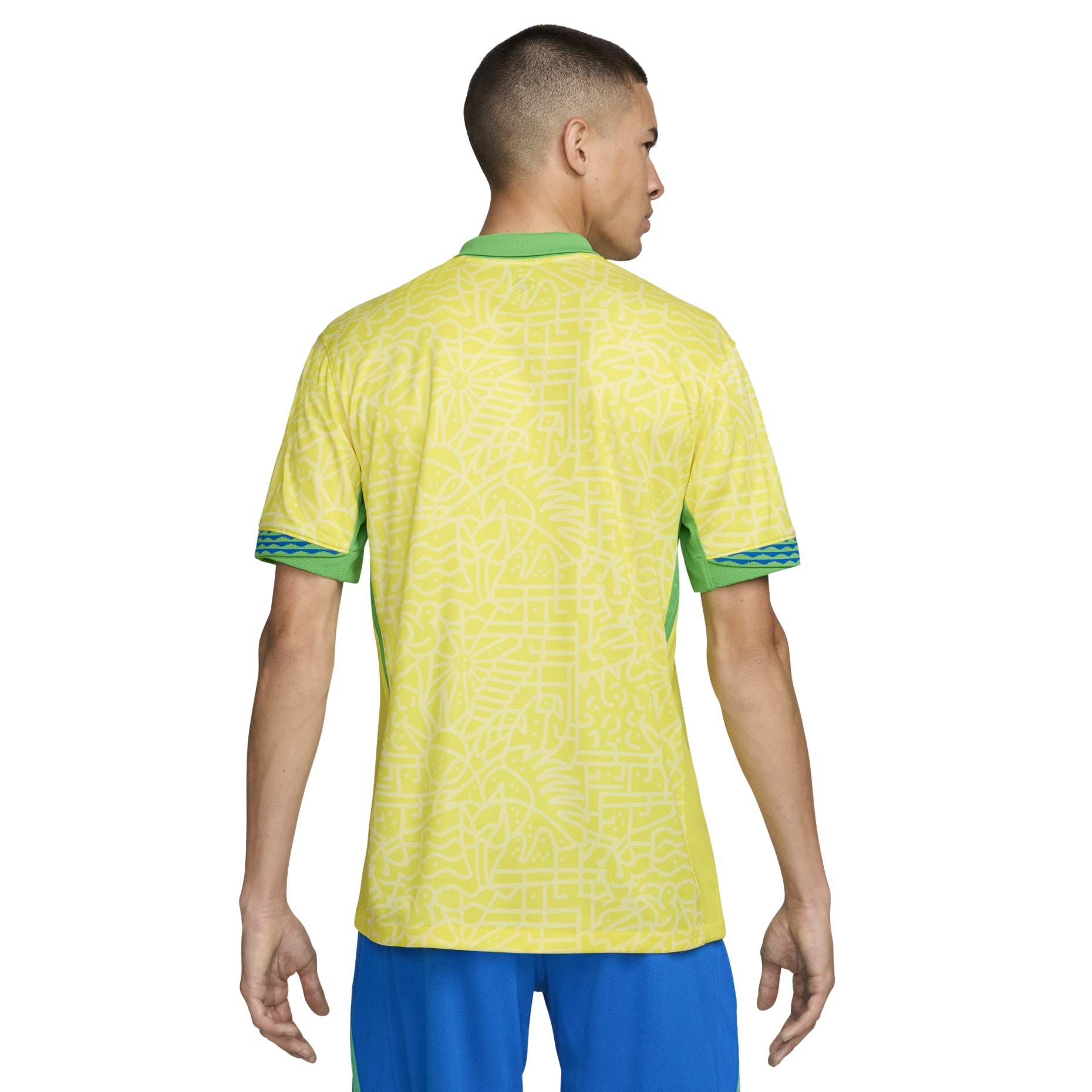 Nike Dri-FIT Soccer Brazil 2024 Stadium Home Replica Jersey 'Yellow Green' FJ4284-706