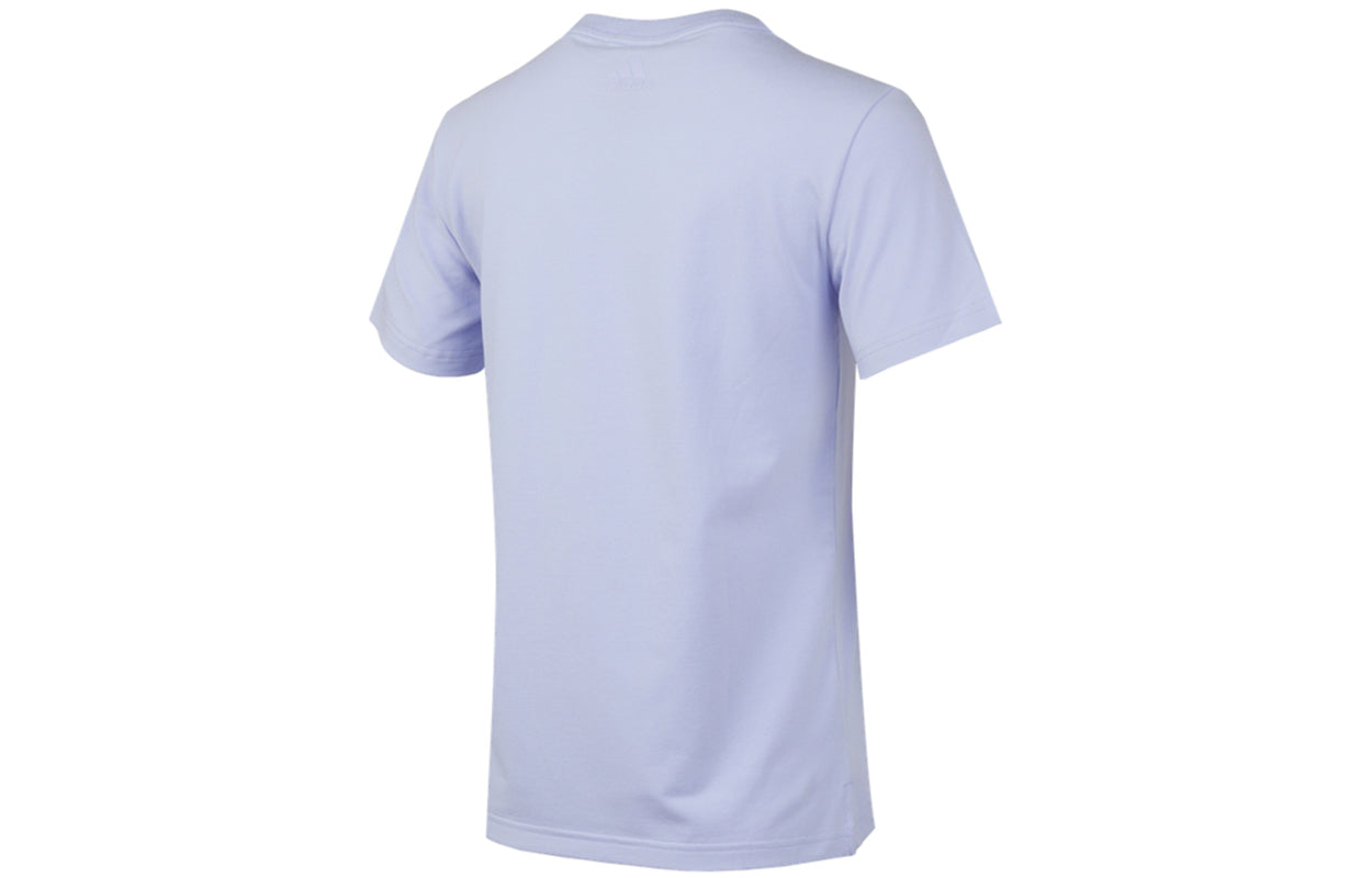 (WMNS) adidas Fi W Shiny Bos Logo T-Shirts 'Purple' H09754