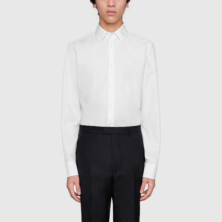 Gucci SS21 Button Long Sleeves Shirt White 494722-21131-9000
