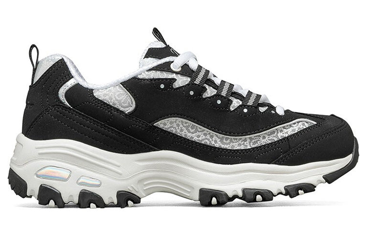 (WMNS) Skechers D Lites 1.0 Fashion Running Shoes Black/White 149250-BKW