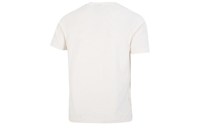 Men's adidas Solid Color Logo Printing Pocket Athleisure Casual Sports Round Neck Short Sleeve White T-Shirt HM2961