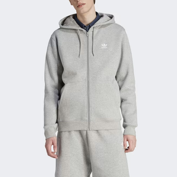 adidas Trefoil Full-Zip Hoodie 'Grey' IL2516