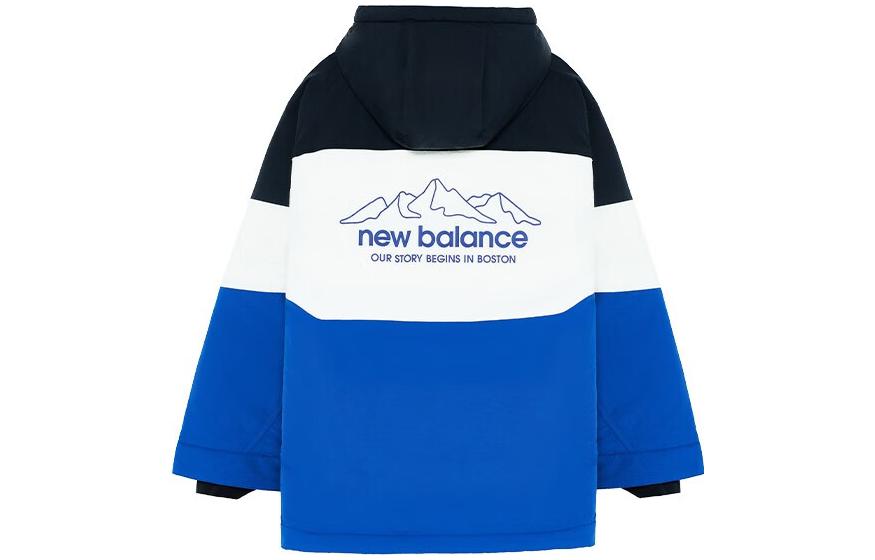 New Balance Color Block Windbreaker 'Blue White Black' 5PC44593-NV