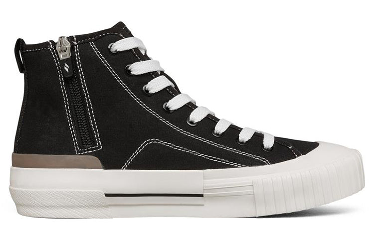(WMNS) Skechers New Moon High-Top Sneakers Black 155392-BLK