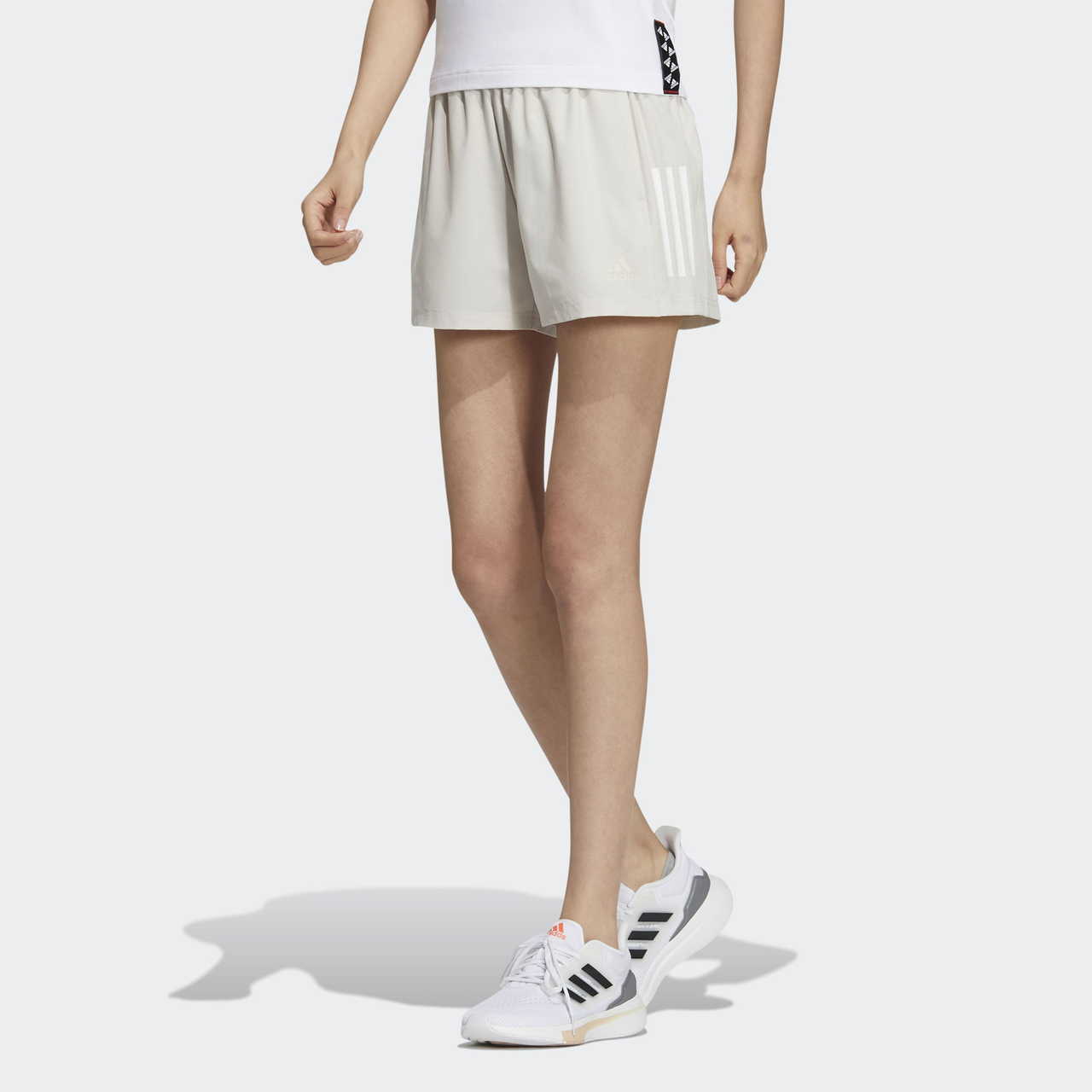 (WMNS) adidas Met Shir Shorts 'White' HF2468