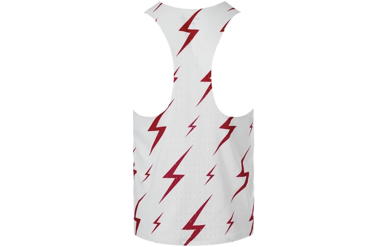 NIKE Aeroswift Bowerman Track Club Running Racing Singlet 'White Red' CW1257-100