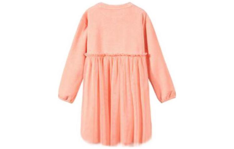 (GS) Skechers Fluffy Long Sleeve Dress 'Pink Grey' L422G106