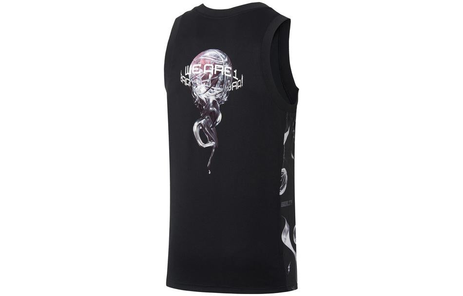 Li-Ning x Glare Way Of Wade Graphic Basketball Jersey 'Black' AAYS079-1