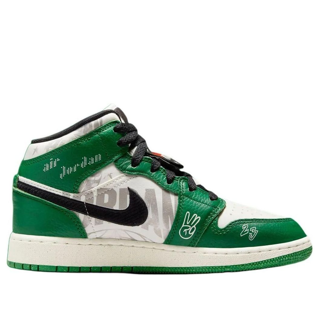 (GS) Air Jordan 1 Mid SE 'Pine Green' HF3200-300