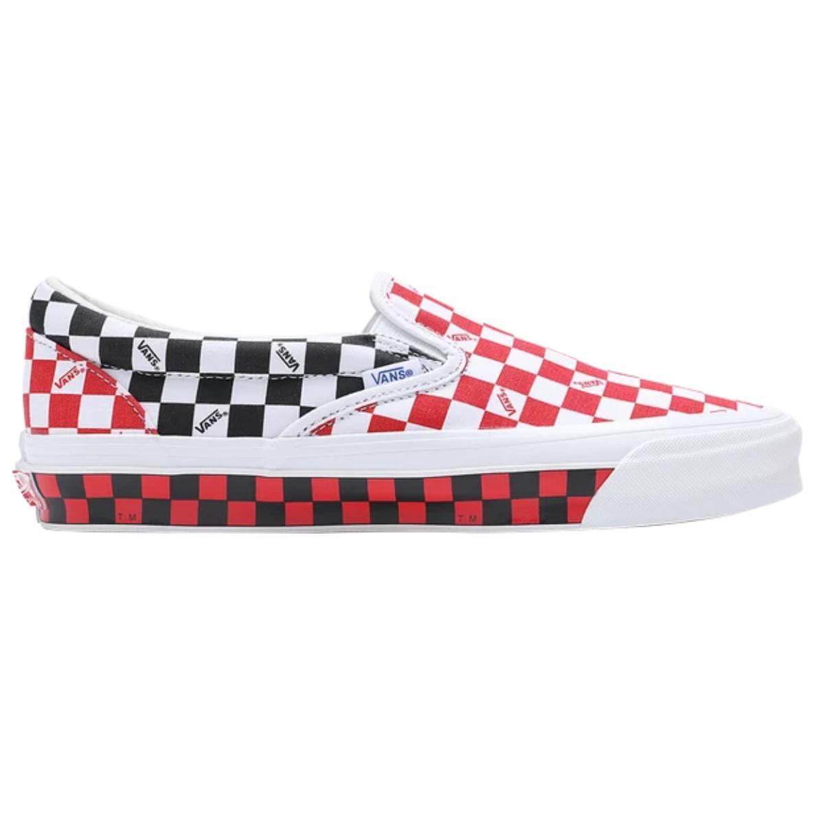 Vans OG Classic SlipOn LX 'Checkerboard  Red Black' VN0A32QNREB