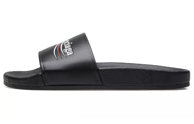 Balenciaga Wave Logo Slippers Sandals Black 530562WAM001091