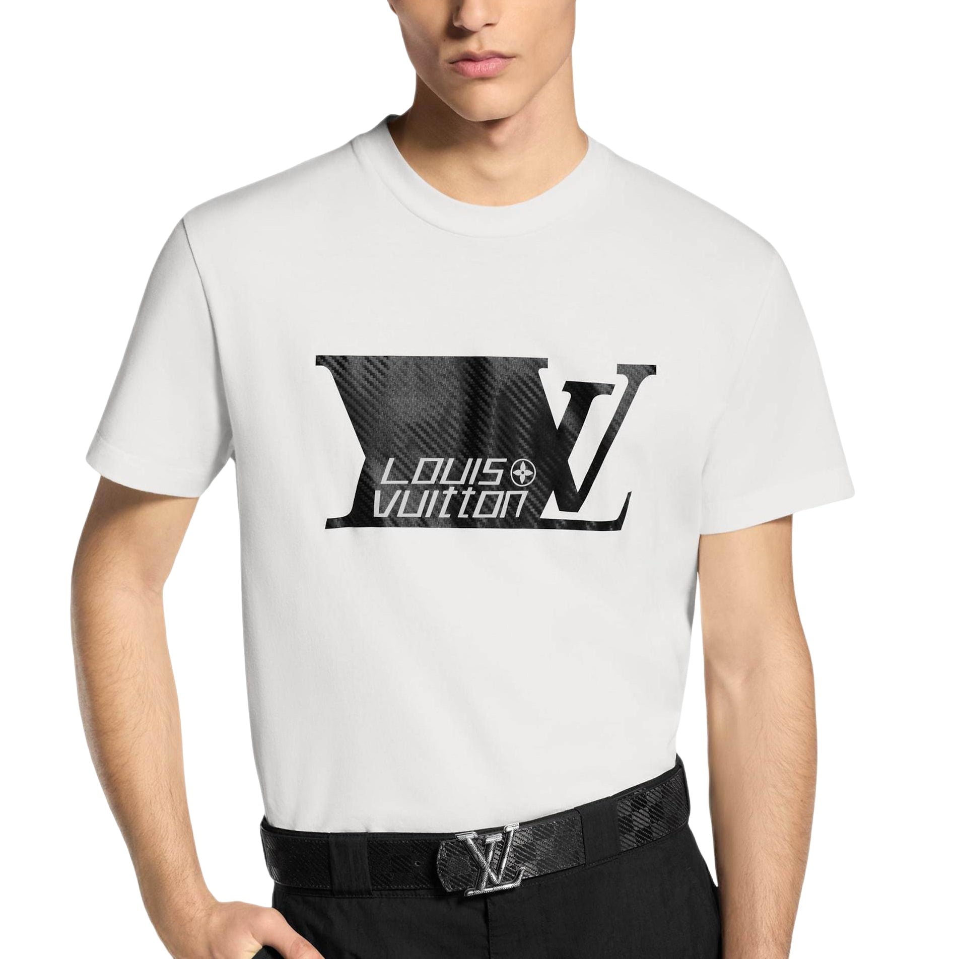 LOUIS VUITTON SS26 Printed Signature T-Shirts 1AJRDB