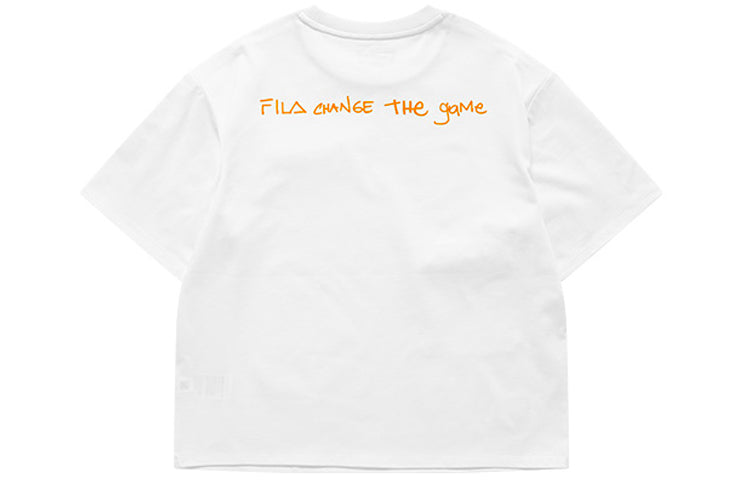 (WMNS) FILA FUSION Casual Sports Loose Short Sleeve White T11W123103F-WT