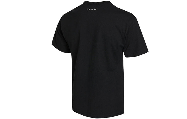 Nike Sportswear Swoosh Large Pocket Printing Sports Round Neck Short Sleeve Black DJ6297-010