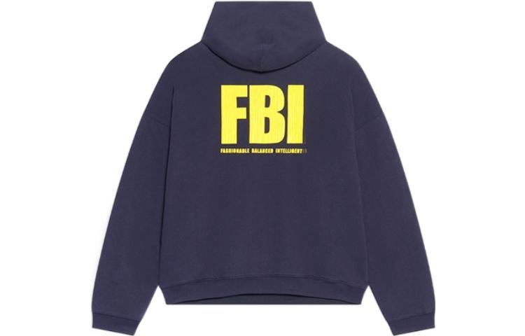 Balenciaga Year Of The Tiger FBI Revesible Hoodie 'Navy' 681472TLVM44084