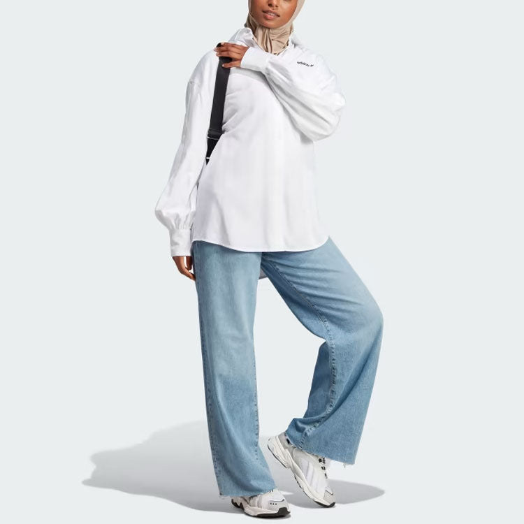(WMNS) adidas 3-Stripes OS Long-sleeve Top 'White' IR9790