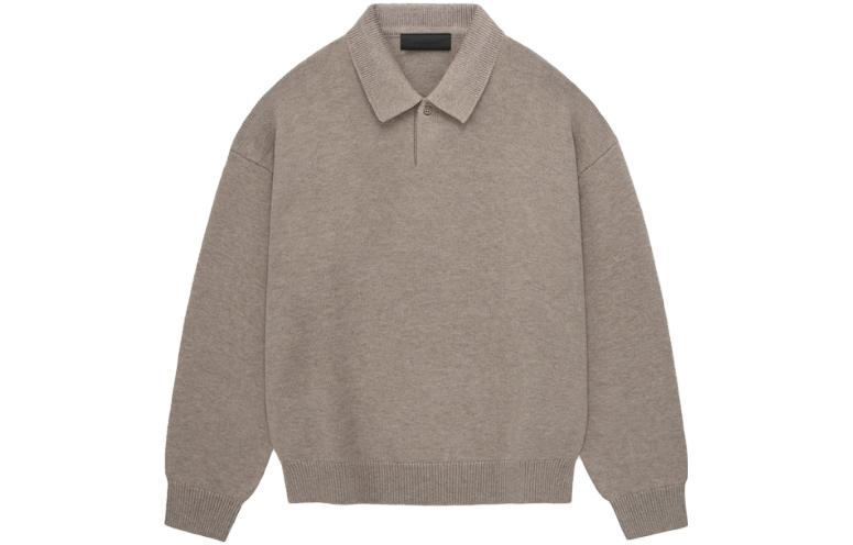Fear of God Essentials FW23 Knit Polo Shirt 'Core Heather' 192BT232184F