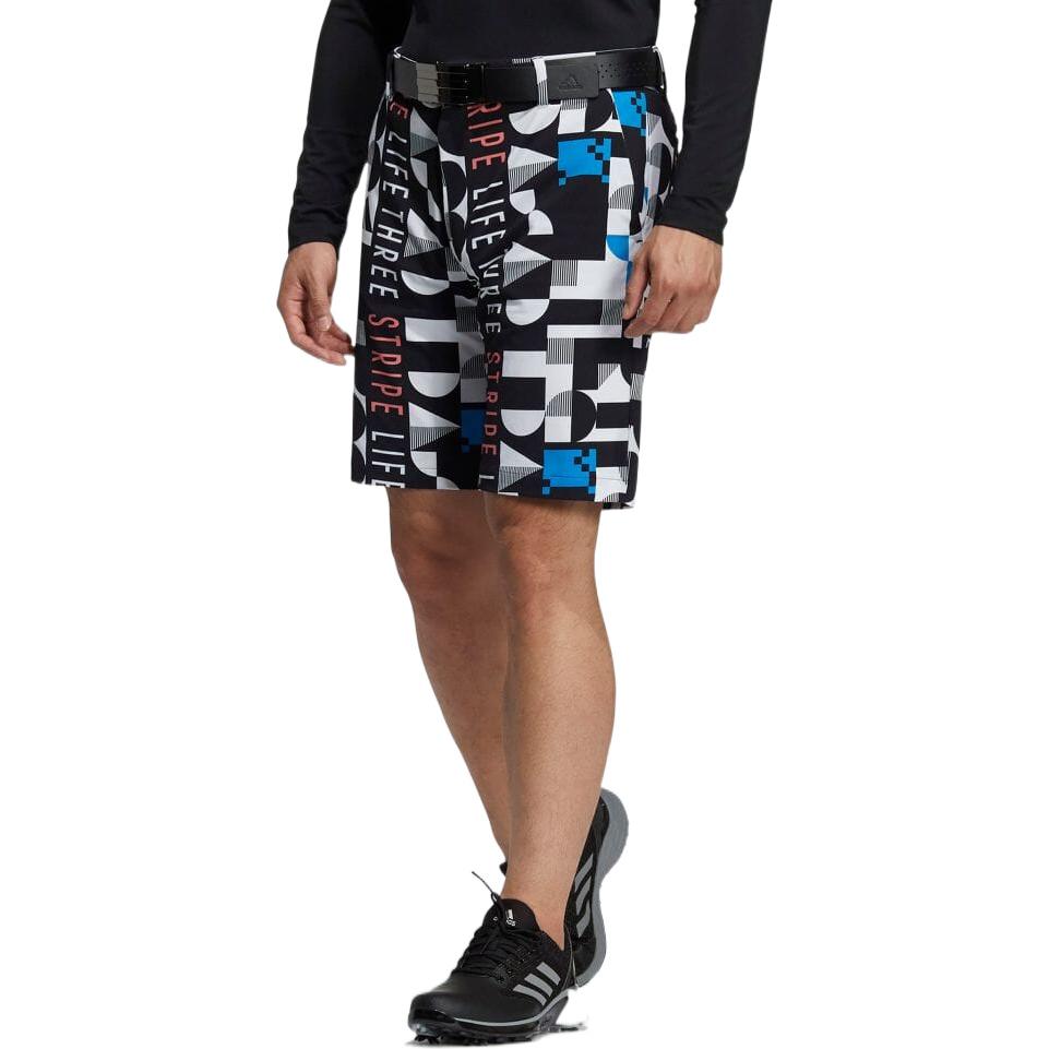 adidas Pattern Printing Straight Shorts Japanese Version Men's Black HA3286